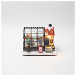 Χριστουγεννιατικη Παρασταση σε Θερμοκηπιο, Φωτιζομενο, Μπαταριας, 15x11x12cm