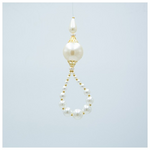 Στολιδι με Περλες, Λευκο με Χρυσο, 5x14cm