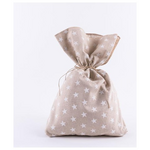 Σακος Υφασματινος με Λευκα Αστερια, 34x47cm