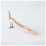 Βελουδινο Παγωνι, Σομον,  με Πουπουλα, 19x11x45cm