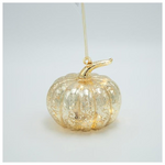 Γυαλινη Κολοκυθα Φωτιζομενη, Χρυση, 10.8cm