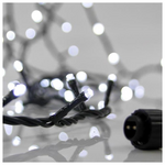 Σειρα, 100 led 3mm, 31v, Επεκταση εωσ 3, με Μετασχηματιστη, Προεκταση Παροχης 300cm, Πρασινο Καλωδιο, Λευκο Led, ana 5cm, Ιρ44