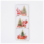 Σουβερ με αη Βασιλη, σετ 6τμχ, 9.5x9.5x0.47cm