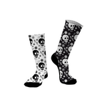 Unisex Printed κάλτσες Dimi Socks Black&White Skulls Πολύχρωμο