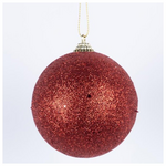 Μπαλα Πλαστικη, Κοκκινη, Γκλιτερ, σετ 6τμχ, 8cm (Top 120)