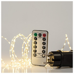 Σειρα, 300 Mini Led, Μετασχηματιστη, με Τηλεχειριστηριο (On/off, Timer, Dimmer), Ασημι Χαλκινο Καλωδιο, Θερμο Λευκο Led, ana 1,5cm, , Προεκταση Παροχης 3m, Ιρ44