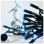 Σειρα, 100 led 5mm, 230v, Επεκταση εωσ 9, Πρασινο Καλωδιο, Καουτσουκ, Μπλε Led, ana 10cm, Χωρις Παροχη, Ιρ65