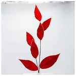 Κλαδι με Κοκκινα Βελουδινα Φυλλα Βελανιδιας, 82cm