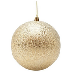 Πλαστικη Μπαλα, Χρυσο με οψη Σατεν, σετ 2τμχ, 12cm
