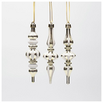 Πλαστικος Σταλακτιτης, Χρυσο με Λευκο, σετ 3τμχ, 13cm