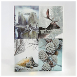 Καδρο με Χιονισμενη Παρασταση, 30x40cm, με 26 led Μπαταριας