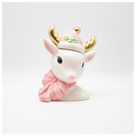 Μπισκοτιερα Ελαφακι, με Χρυσα Κερατα, Διακοσμητικη, 20x23.5cm