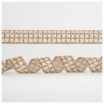 Κορδελα Μπεζ Καρο, με Κοκκινα και Πρασινα Σχεδια, 6,35cm, 10y