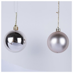 Μπαλα Πλαστικη, Σαμπανι, Γυαλιστερη και Ματ, σετ 6τμχ, 8cm (Top 120)