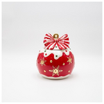 Μπισκοτιερα, Χριστουγεννιατικη  Μπαλα Κοκκινη με Φιογκο, Διακοσμητικη, 16x17.5cm