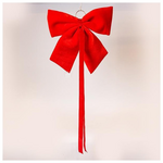 Φιογκος, Βελουδινος Κοκκινος, με Κορδελα, 44cm