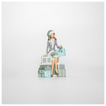 Διακοσμητικο Πολυρεζιν Γυναικα με Δωρα, 11x7,5x18cm