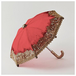Βελουδινη Ομπρελα Κοκκινη, με Γκλιτερ, 26x23cm