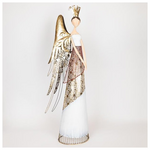 Μεταλλικη Πριγκιπισσα με Λευκο Χρυσο Φορεμα, 76.84cm