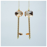 Κλειδι Πλαστικο, Χρυσο με Χρυσο Πετραδι, 2 Σχεδια, 4.3x1.3x15.5cm