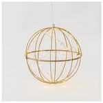 Μεταλλικη Μπαλα, Φωτιζομενη, 120 Θερμα Λευκα Led, με Μετασχηματιστη, Χαλκου, 500cm Προεκταση Παροχης, 30cm, Ip44