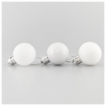 Μπαλα Πλαστικη, Λευκη, σετ 24τμχ, 3cm