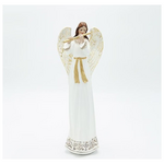 Αγγελος Πολυρεζιν, με Φλαουτο, Λευκος, 10.5x28.5cm