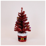 Δεντρακι Στολισμενο με Βαση αη Βασιλης, Κοκκινο, 45cm