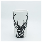 Βαζο από Τσιμεντο, με Ταρανδο, 11.5x11.5x20cm