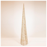 Κωνος Φωτιζομενος Χρυσος 180cm, 1800 Led, 31v Μετασχηματιστη, Timer, Ασημι Χαλκινο Καλωδιο, Θερμο Λευκο Led, Προεκταση Παροχης 5m, Ip44