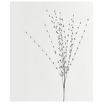 Κλαδι, Ασημι, με Γκλιτερ Περλες, 150cm