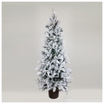 Δεντρο Ελατο Χιονισμενο, Ελβετια, με Ξυλινο Κορμο στη Βαση, 180cm