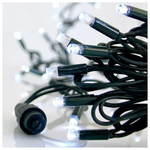 Σειρα, 100 led 5mm, 230v, Επεκταση εωσ 9, Πρασινο Καλωδιο, Καουτσουκ, Λευκο Led, ana 10cm, Χωρις Παροχη, Ιρ65