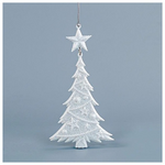 Δεντρακι Ακρυλικο, με Λευκο Glitter, 8,5x16cm