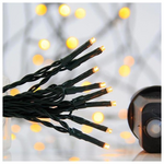 Σειρα,400 led 3mm,31v,8 Προγραμματα,μετασχηματιστη με Μνημη,προεκταση Παροχης 300cm,πρασινο Καλωδιο,θερμο Λευκο Led,ανα 5cm,ιρ44