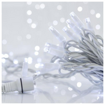 Σειρα, 100 led 5mm, 230v, Επεκταση εωσ 9, Προεκταση Παροχης 150cm, Λευκο Καλωδιο, Καουτσουκ, Λευκο Led, ana 10cm, Ιρ65