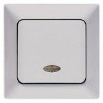 Μπουτον Κλιμακοστασιου+λυχνια Νικελ mat