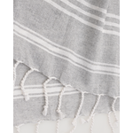 Πετσετα Pestemal Γκρι Ριγε 90x170 (100% Cotton).