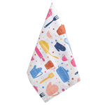 Click s/2 Πετσετα Κουζινας Βαμβακερη Λευκη με Σχεδια 40χ60