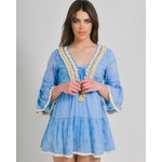 Ble Φορεμα Konto σε Γαλαζιο Χρωμα με Κοχυλια one Size (100% Cotton)