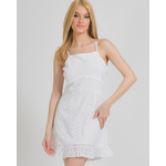 Ble Φορεμα Konto Αμανικο σε Λευκο Χρωμα one Size (100% Cotton)