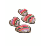 Ble s/2 Σκουλαρικια ''καρδιεσ''  Πολυχρωμα με Πουλιες