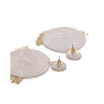 Ble s/2 Σκουλαρικια ''ματι'' σε Λευκο Χρωμα με Χαντρες.