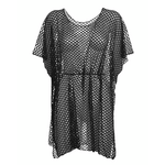Ble Φορεμα/καφτανι Διχτυωτο σε Μαυρο Χρωμα one Size (100% Cotton)