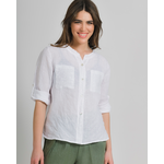 Ble Πουκαμισο/μπλουζα σε Λευκο Χρωμα one Size (100% Linen)