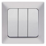 Διακοπτης Τριπλος Νικελ mat