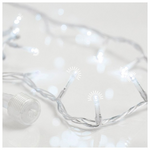 Σειρα, 300 Flash led 5mm, 31v Μετασχηματιστη, 4 Επεκτασεις εωσ 3 Σετ, Διαφανο pvc Καλωδιο, Λευκο led ana 10cm, Προεκταση Παροχης 3m, Ιρ44