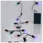 Σειρα, 20 led 5mm, Διακοσμητικeς Vintage Μπαλιτσες 1.5cm, Μπαταριας 3xαα, Χρονοδιακοπτη, Πρασινο pvc Καλωδιο, Χρωματιστο led ana 10cm, Προεκταση Παροχης 30cm, Ip20