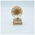 Ακρυλικο Στολιδι, Γραμμοφωνο, Χρυσο Ματ, 5.3x5.3x10.6cm