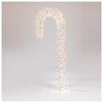 Φωτιζομενο Μπαστουνι Ιριδιζον 100cm, 960 Led, 24v Μετασχηματιστη, Timer , Ασημι Χαλκινο Καλωδιο, Θερμο Λευκο Led, Προεκταση Παροχης 5m, Ip44